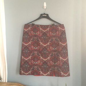 NWT Talbots Paisley skirt with button accents --16